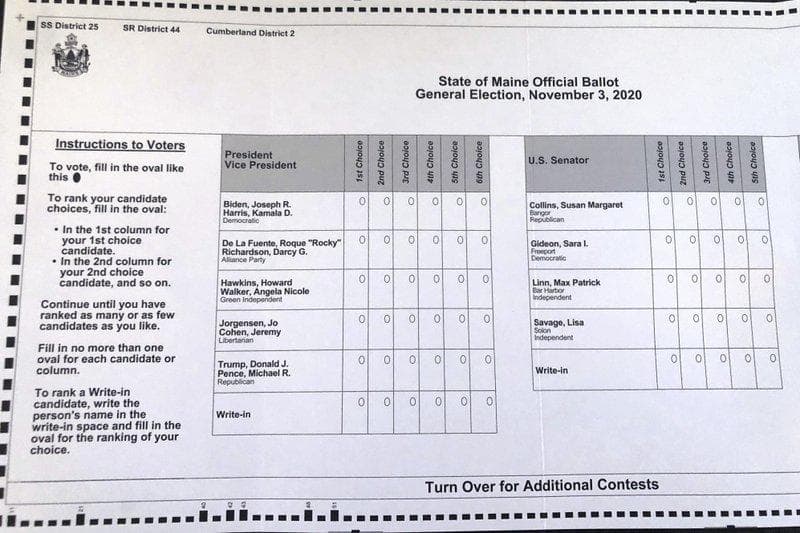 RCV Ballot